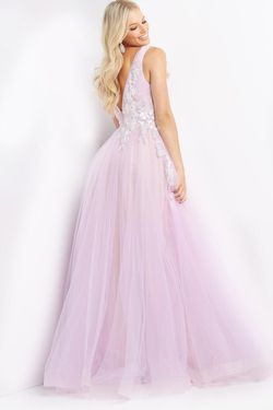 Style JVN07638 Jovani Light Pink Size 16 Plus Size Tall Height Ball gown on Queenly