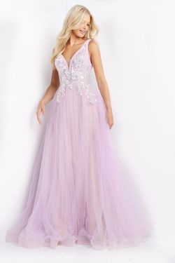 Style JVN07638 Jovani Light Pink Size 16 Plus Size Tall Height Ball gown on Queenly
