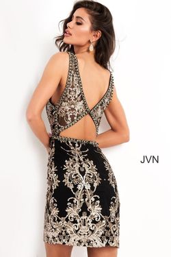 Style JVN04790 Jovani Gold Size 6 Cocktail Dress on Queenly