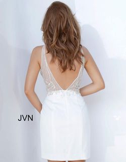 Style JVN2196 Jovani White Size 4 Cocktail Dress on Queenly