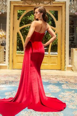 Style PS22626 Portia and Scarlett Red Size 14 Floor Length Pageant Black Tie Side slit Dress on Queenly