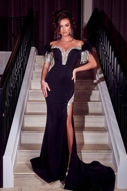 Style PS23211 Portia and Scarlett Black Size 10 Tall Height Pageant Side slit Dress on Queenly