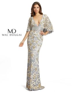 Style 4574D Mac Duggal Gold Size 2 Tall Height Straight Dress on Queenly