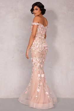 Style 2221GL0424 Terani Couture Pink Size 8 Black Tie Floor Length Tall Height Straight Dress on Queenly