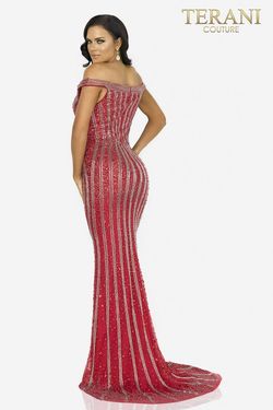 Style 2011GL2209 Terani Couture Red Size 14 Floor Length Pageant Black Tie Straight Dress on Queenly