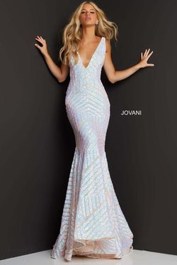 Style 59762 Jovani Pink Size 2 Jewelled Tall Height Mermaid Dress on Queenly