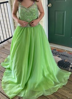 Tiffany Designs Green Size 14 Plus Size Cupcake Ball gown on Queenly