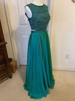 Sherri Hill Green Size 0 Floor Length Pageant Straight Dress on Queenly