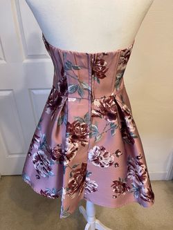 Speechless Purple Size 2 Strapless Midi Homecoming Cocktail Dress on Queenly