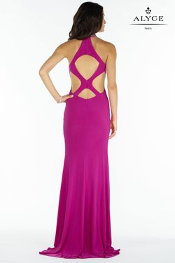 Style 8008 Alyce Paris Pink Size 00 Magenta Jersey Straight Dress on Queenly