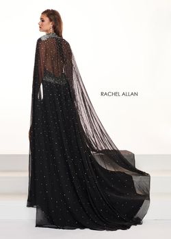 Style 5060 Rachel Allan Black Tie Size 6 Pageant Side slit Dress on Queenly