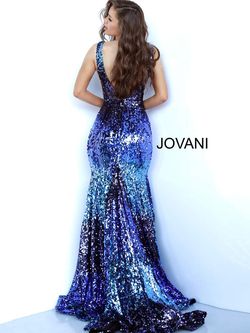 Style 3192 Jovani Blue Size 20 Plus Size Straight Dress on Queenly
