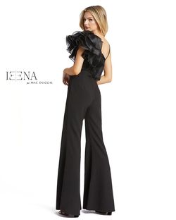 Style 26314i Mac Duggal Black Size 4 Tall Height Jumpsuit Dress on Queenly