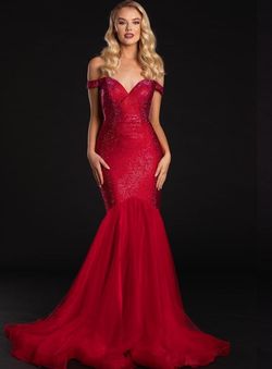 Style PS21251 Portia and Scarlett Red Size 16 Floor Length Tall Height Mermaid Dress on Queenly