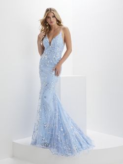 Style 14127 Panoply Blue Size 22 Floral Tall Height Floor Length Train Mermaid Dress on Queenly