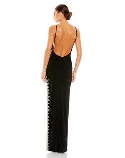 Style 42002 Mac Duggal Black Tie Size 0 Tall Height Side slit Dress on Queenly