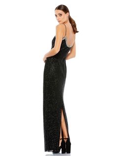 Style 93551 Mac Duggal Black Tie Size 16 Floor Length Tall Height Straight Dress on Queenly