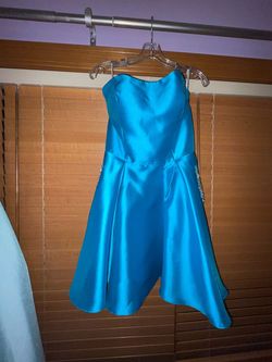 Sherri Hill Blue Size 10 Nightclub Prom Midi Cocktail Dress on Queenly