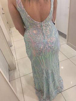 Blue Size 12 Mermaid Dress on Queenly