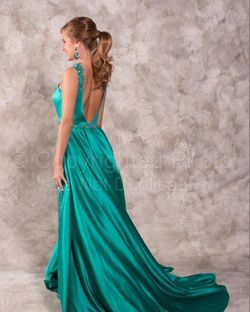 Sherri Hill Blue Size 6 Custom Prom Train Dress on Queenly