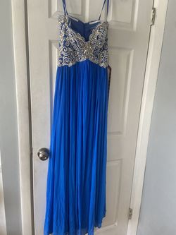 Aria couture  Blue Size 00 Black Tie Floor Length Ball gown on Queenly