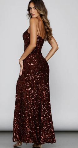 Windsor Red Size 4 Floor Length Side slit Dress on Queenly