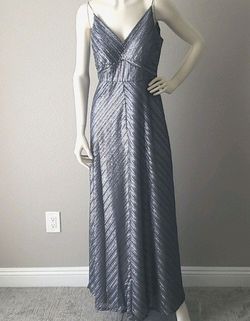 Weddington Way Silver Size 4 Wedding Guest Military Straight Dress on Queenly