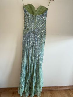 Jovani Light Green Size 2 50 Off Wedding Guest Ball gown on Queenly