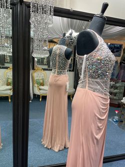 Cinderella Divine Pink Size 6 Fashion Show Floor Length Side slit Dress on Queenly
