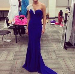 Tarik Ediz Blue Size 0 Homecoming Pageant Prom Mermaid Dress on Queenly