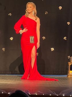 Sherri Hill Red Size 4 Pageant Prom Straight Dress on Queenly