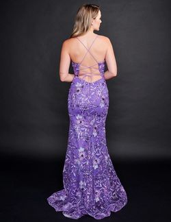 Style 8212 Nina Canacci Purple Size 6 Tall Height Floor Length Pageant Mermaid Dress on Queenly