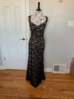 B Smart Nude Size 6 Wedding Guest Keyhole Vintage Mermaid Dress on Queenly