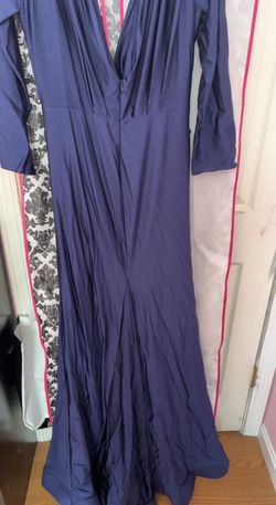 Cinderella Divine Purple Size 24 Black Tie Plus Size A-line Dress on Queenly