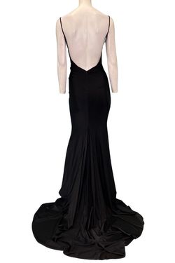 Style 2100A Sophia Thomas Black Size 00 Floor Length Tall Height Mermaid Dress on Queenly