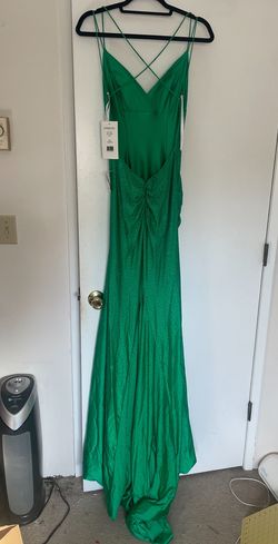Sherri Hill Green Size 2 Pageant Black Tie Straight Dress on Queenly