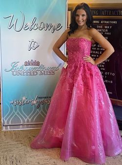Jovani Pink Size 4 Pageant Bridgerton Ball gown on Queenly