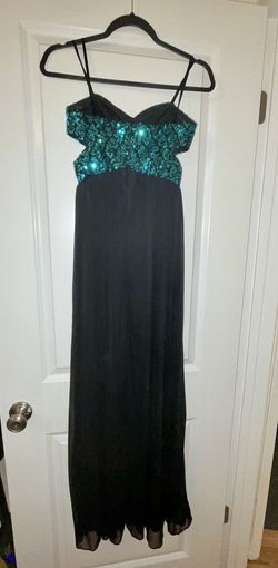 Blondie Nites Multicolor Size 0 Black Tie Strapless Straight Dress on Queenly
