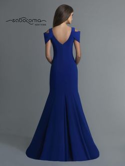 Style 99773 Saboroma Blue Size 10 Pageant Straight Dress on Queenly
