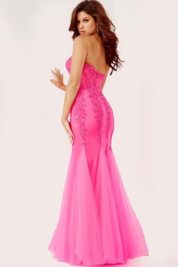 Style 5908 Jovani Pink Size 12 Burgundy Prom Mermaid Dress on Queenly