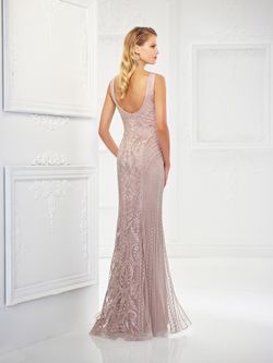 Style 118975 Montage Nude Size 18 Pageant V Neck Plus Size Train Mermaid Dress on Queenly