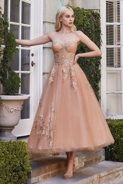 Style A1114 Andrea and Leo Rose Gold Size 10 Tall Height Cocktail Dress on Queenly