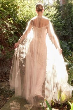 Style A1219 Andrea and Leo Pink Size 12 Cape Pageant Floor Length A1219 Straight Dress on Queenly