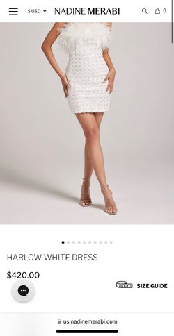 Nadine Merabi White Size 12 Midi Cocktail Dress on Queenly