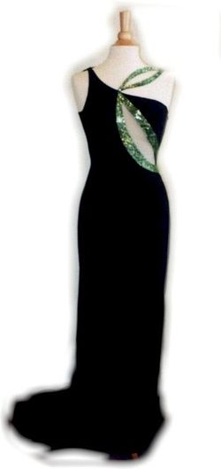 Style Darius Cordell #2008 one shoulder two tone pageant evening gown Darius Cordell Multicolor Size 4 Custom One Shoulder Black Tie Straight Dress on Queenly