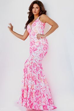 Style 8257 Jovani Pink Size 2 Pageant Tall Height Mermaid Dress on Queenly