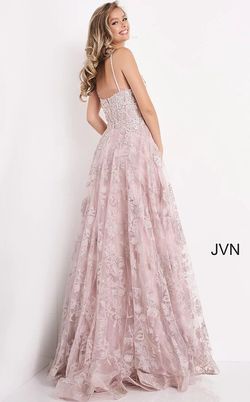 Style JVN06474 Jovani Pink Size 2 Sweetheart Sheer A-line Dress on Queenly
