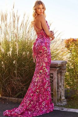 Style 8462 Jovani Pink Size 0 Pageant Mermaid Dress on Queenly