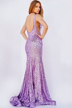 Style 23079 Jovani Blue Size 0 Sequin Tall Height Black Tie Jewelled Mermaid Dress on Queenly