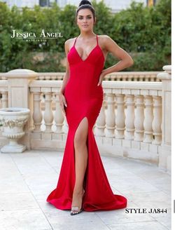 Jessica Angel Red Size 8 50 Off Free Shipping Side slit Dress on Queenly